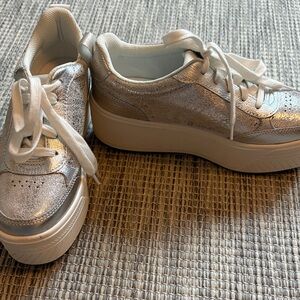 Keds Silver Women's Platform Sneakers